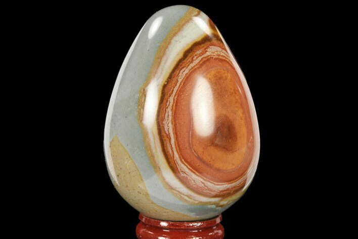 Polished Polychrome Jasper Egg - Madagascar #134578